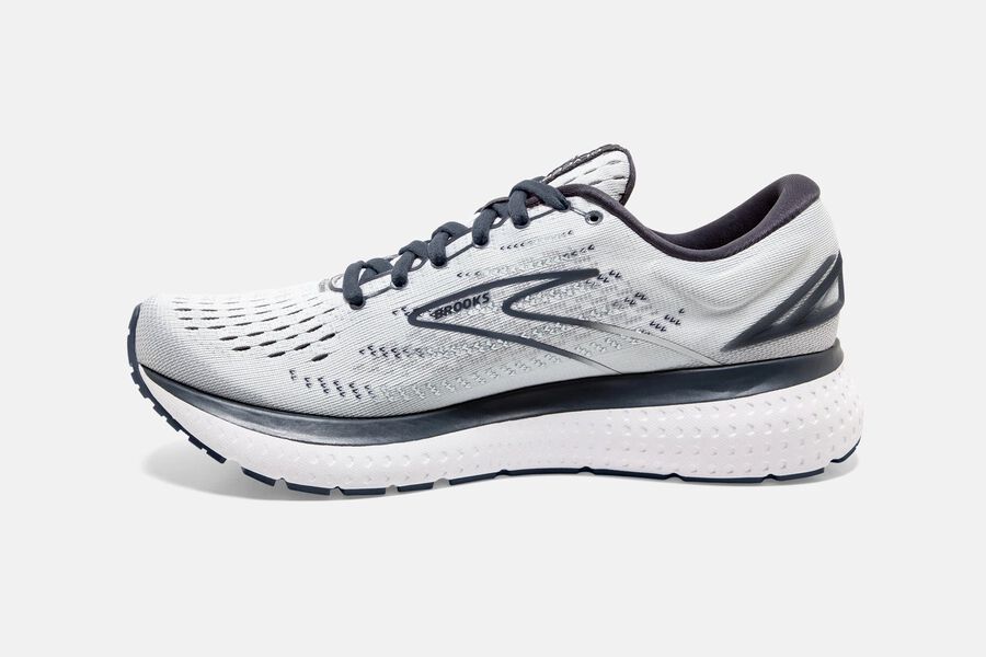 Brooks Running Shoes - Glycerin 19 Road Womens - White/Grey - KRM-308792